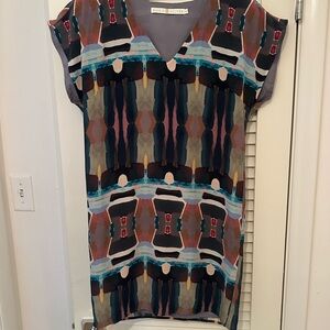 Marie Oliver Colorful Geometric Pattern Dress